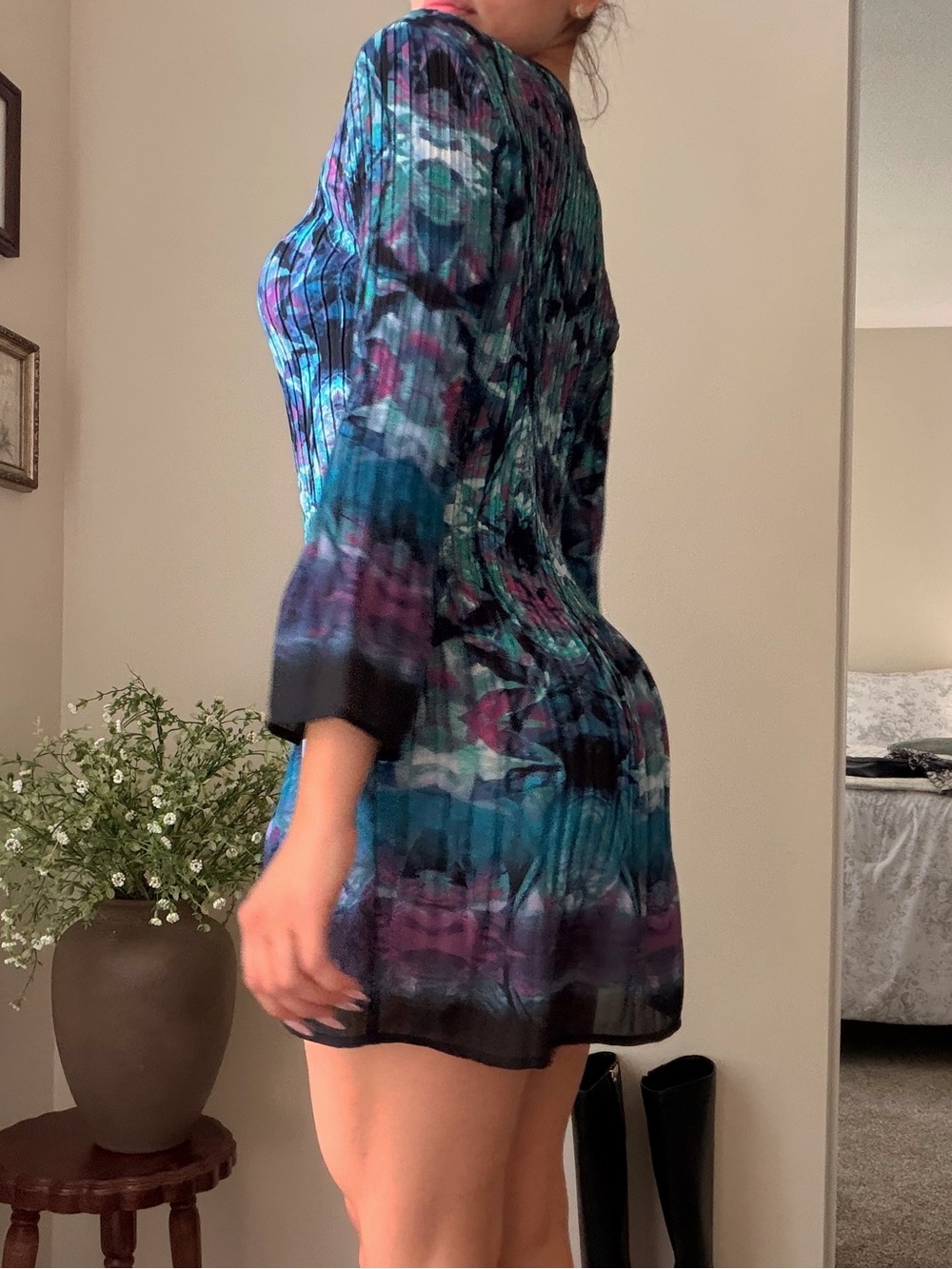 Alfani Y2K Boho Bell Sleeve Dress - Picture 4 of 4